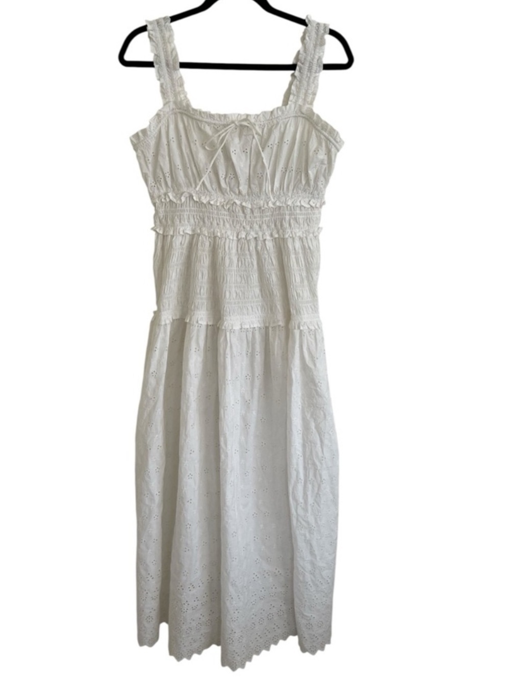 Gap x Doen White Eyelet Midi Dress DÔEN Large